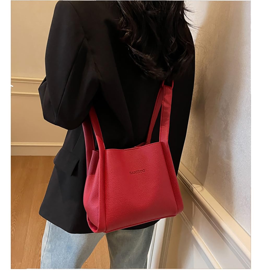 Beuteltasche für Damen, Vintage-Beuteltasche, Leder-Beuteltasche, Vintage-Schulterbeuteltasche für Damen