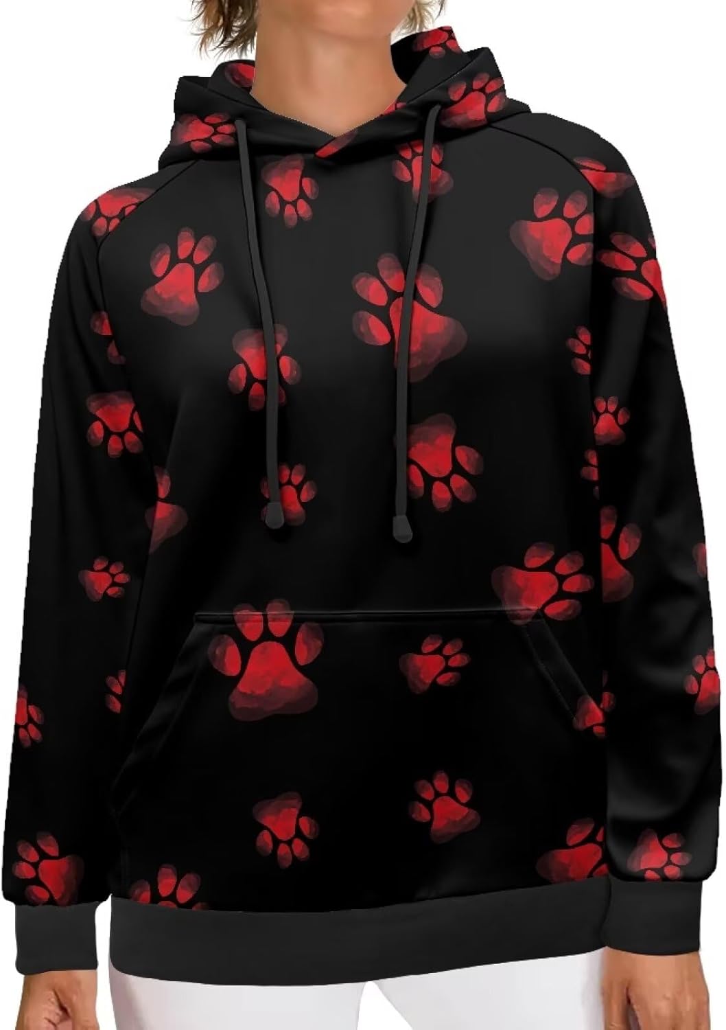 Womens Casual Drawstring Hoodies Long Sleeve Sweatshirts Fall Plus Size Pullover Sweaters Athletic Tops with Pockets