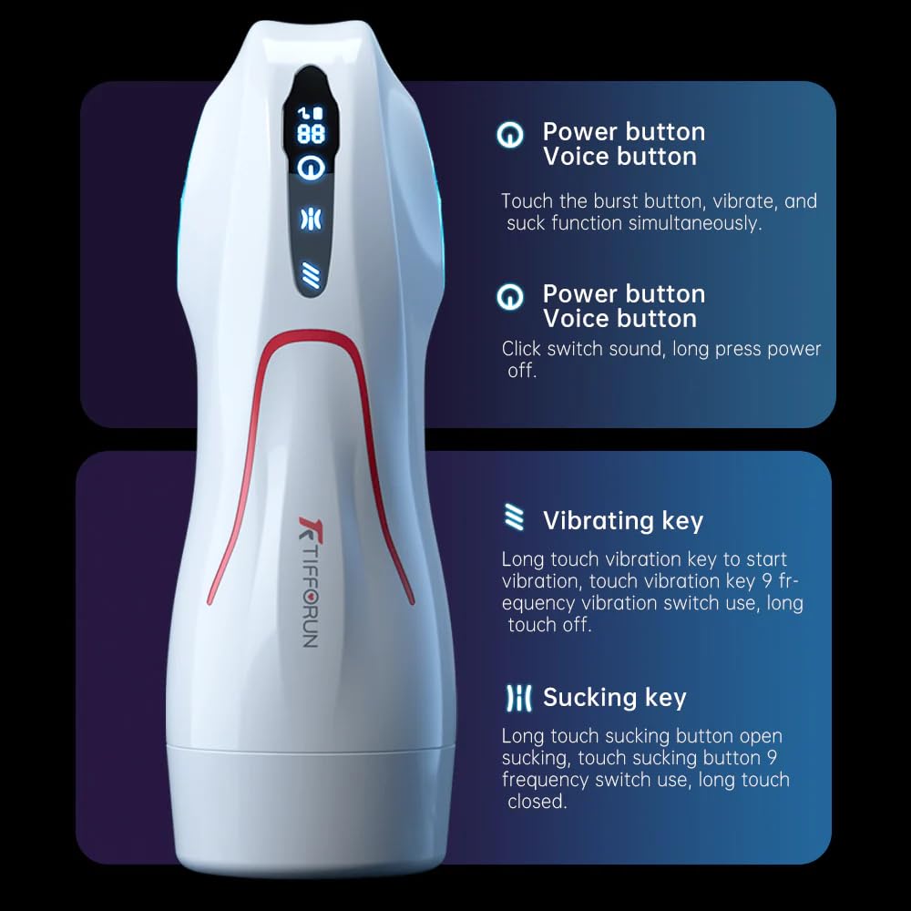 Amazon.com: Tifforun Full Automatic Male masturbator with 9 Vibration  Sucking Heating Voice Function (Black) : Health & Household