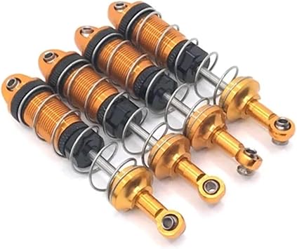 RC Car Models Parts For HB For Toys ZP1001 ZP1002 ZP1003 ZP1004 ZP1005 ZP1006 ZP1007 ZP1008 ZP1009 ZP1010 1/10 4pcs Metal Shock Absorber Damper RC Car Upgrade PartsYellow