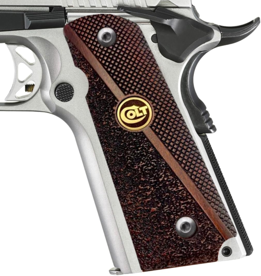 1911 Original Series US Logo Wooden 1911 Grips, Ambi Safety Cut, Handgun Grips, Pistol Grips, 1911 Wood Grips, 1911 Grips for Full Size, 1911 Accessories, Gift for Veterans