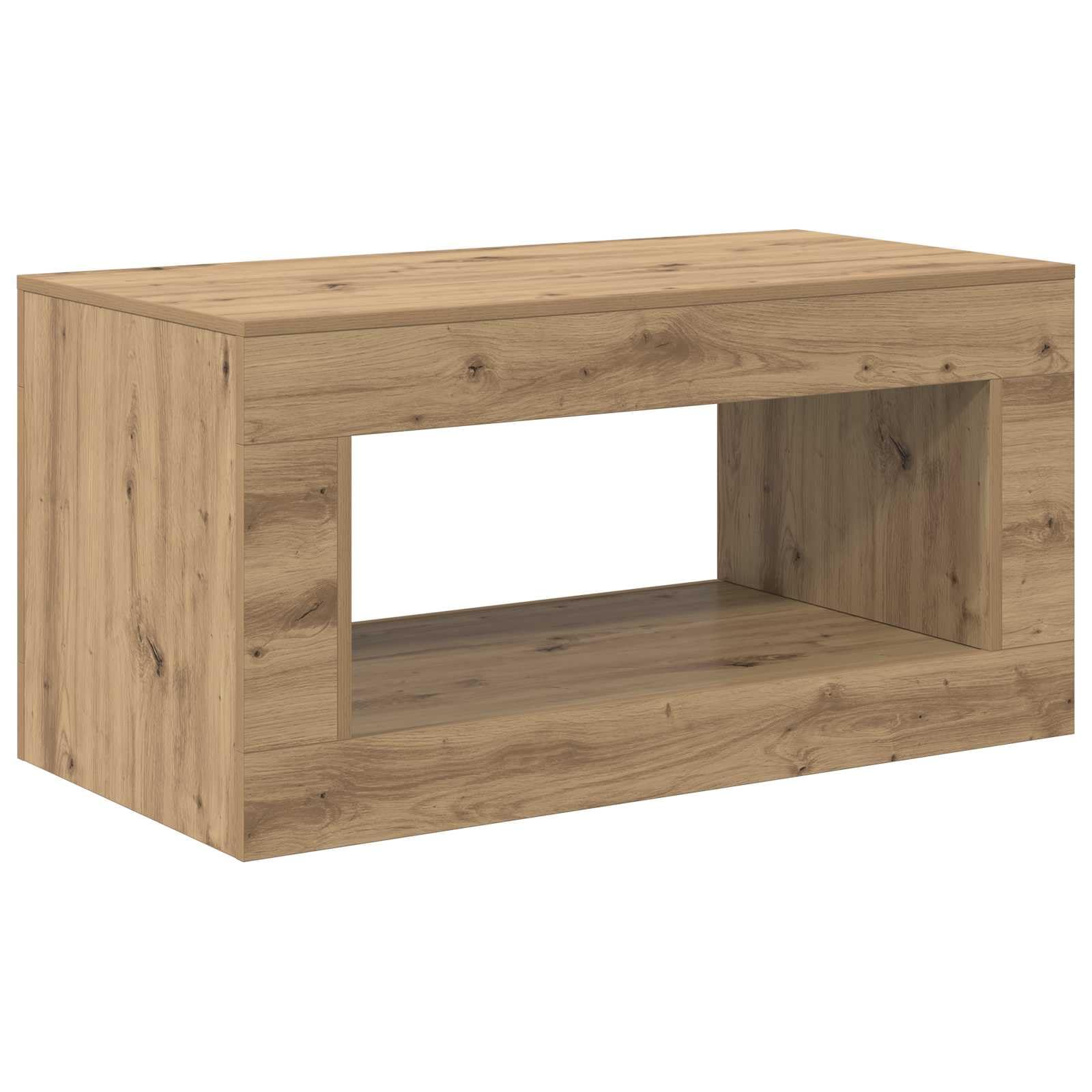 Mesa de centro de roble Artisan, gran superficie, diseño moderno, duradero, resistente a la humedad, para sala de estar, oficina, versátil, fácil montaje, elegante mobiliario para el hogar