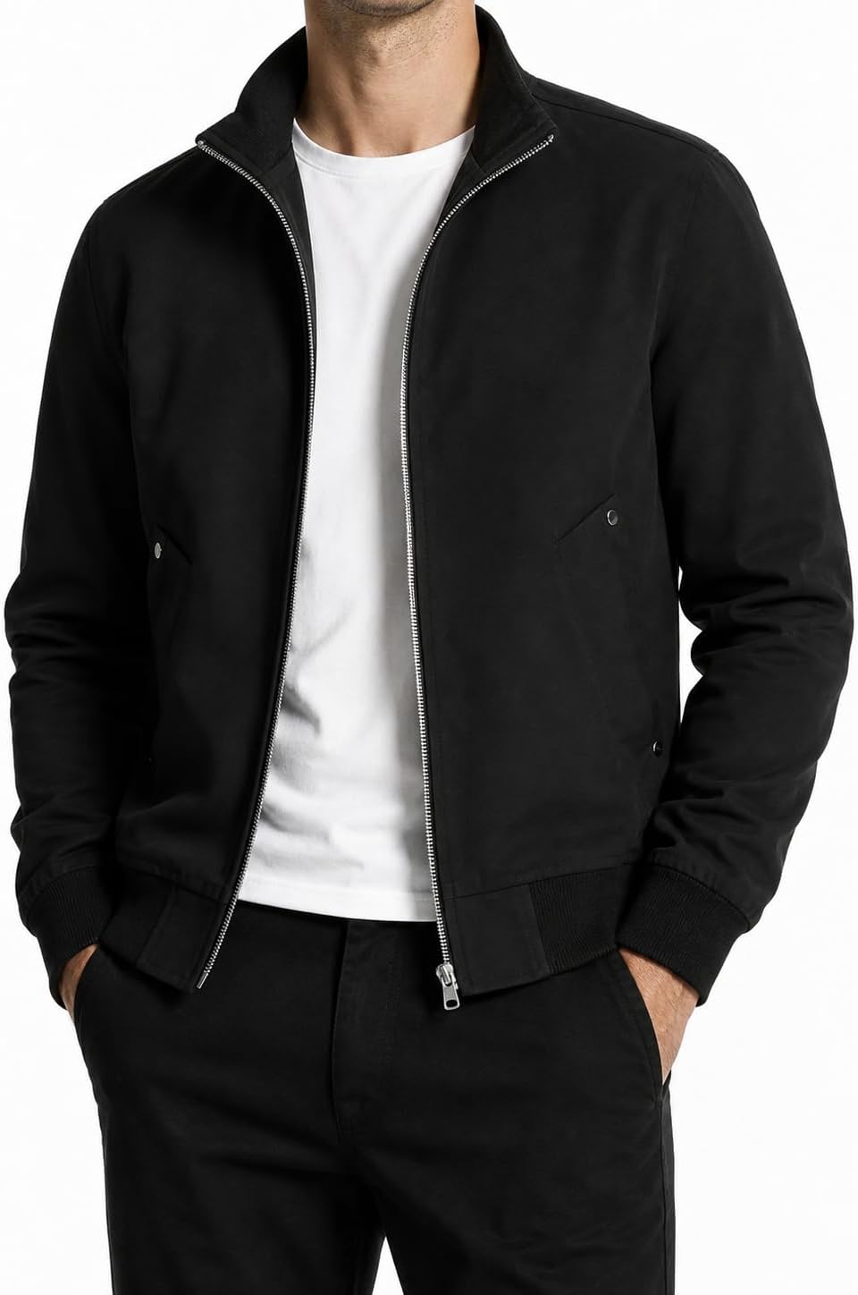 Men's Casual Jacket Lightweight Zip Up Bomber Jacket