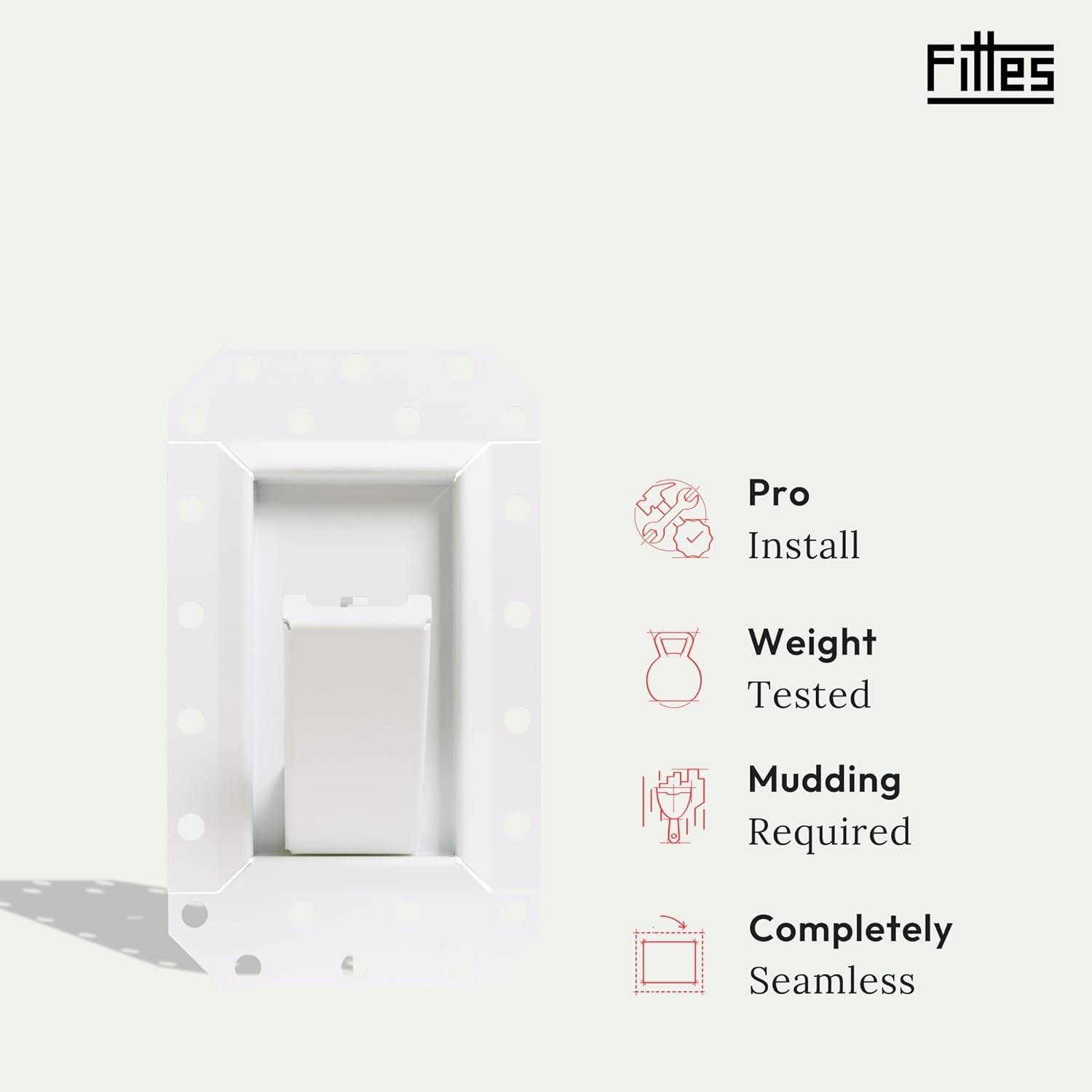 Fittes Flush Hideaway Hook [Luxe], Foldable Recessed Wall Mount Hooks for Hanging, Made of Solid Steel, Heavy Duty Holds 150 lbs, Great for Home Improvement or Garage Organization
