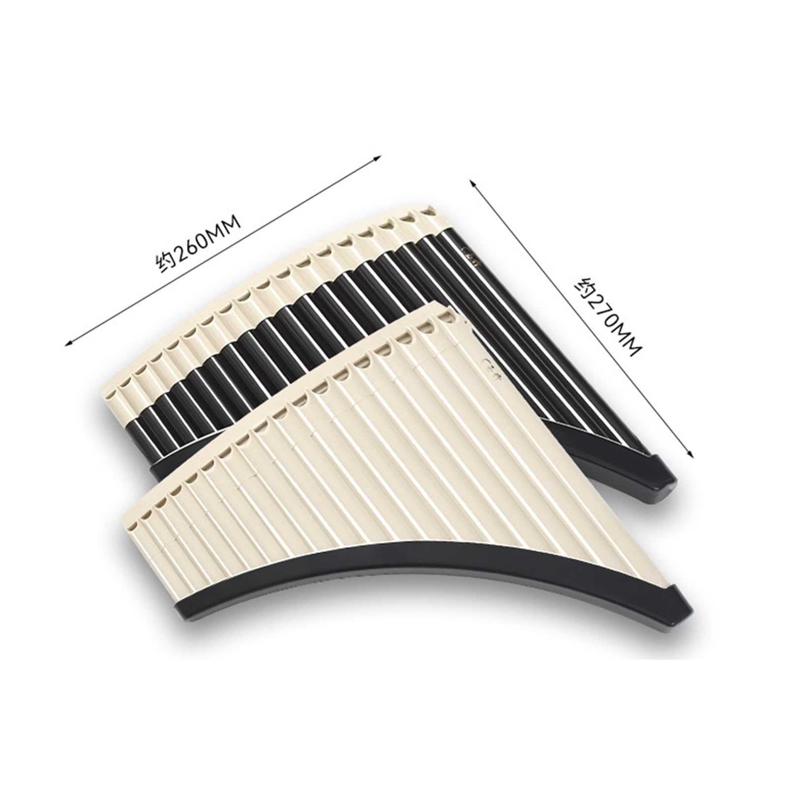 Pan Pipes Flauto Di Pan A 18 Canne Con Accordatura A C. Flauto Di Pan Curvo Di Livello Prestazionale Professionale Per Principianti(B,18)