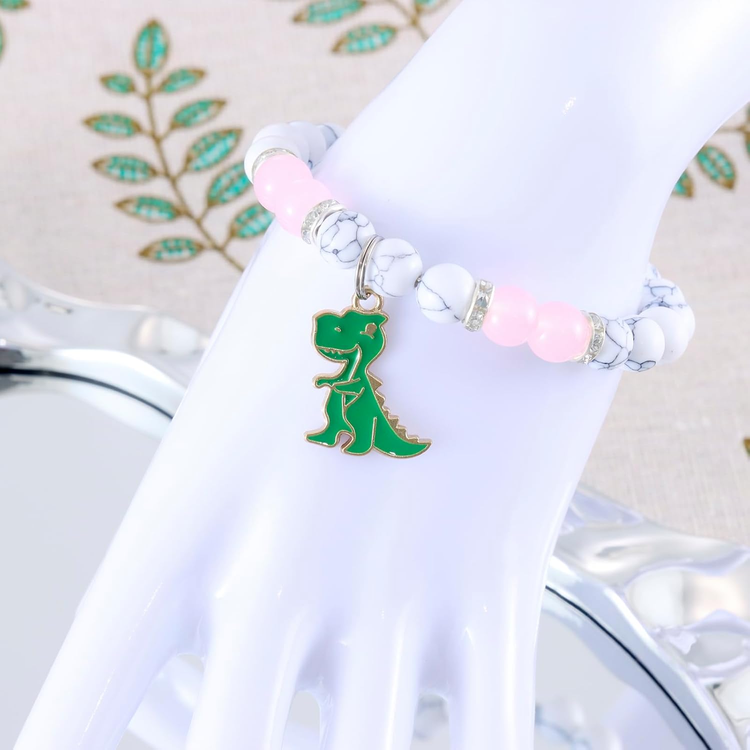 Dinosaur Themed Gifts for Women Adults Dino Lovers Birthday Jewelry Beads Dinosaur Bracelet - Image 6
