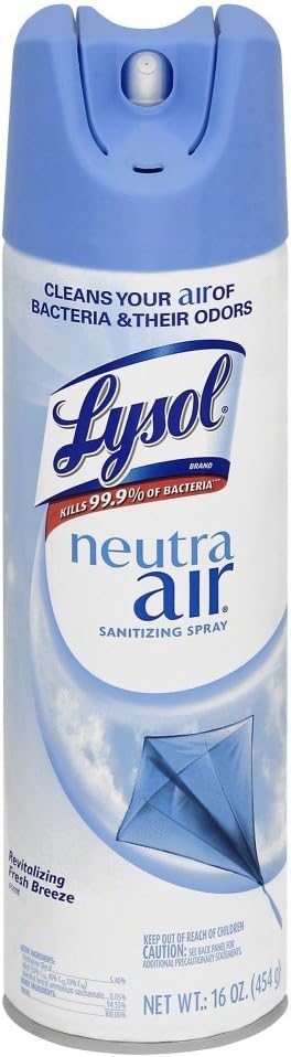 Lysol Neutra Air Sanitizing Spray, Fresh Breeze, 16oz, Air Freshener, Odor Neutralizer