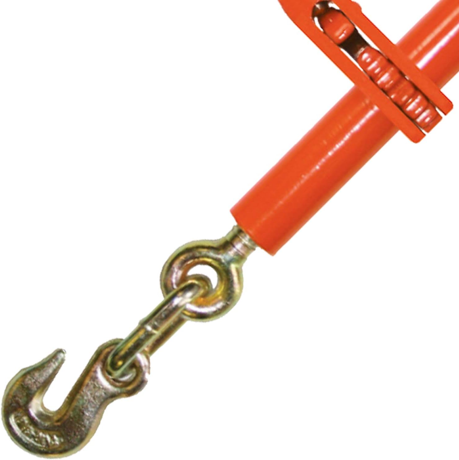 VULCAN Load Binder with Grab and Slip Hooks - Ratchet Style - 6,600 Pound Safe Working Load (Works with 5/16 Inch or 3/8 Inch Grade 70 Chain)