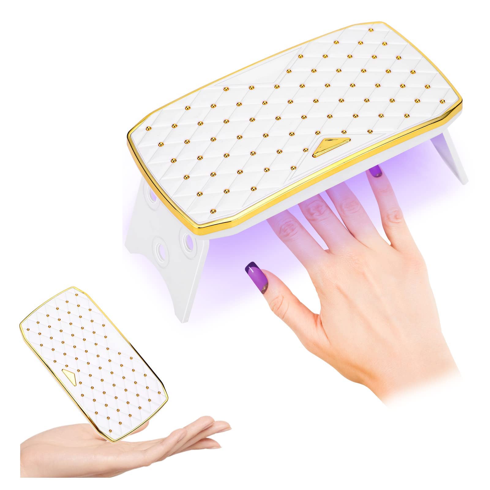 zalati Nail Lamp 36W UV LED Light Foldable Portable Curing Lamp for Gel Nails Quick Drying Nail Art