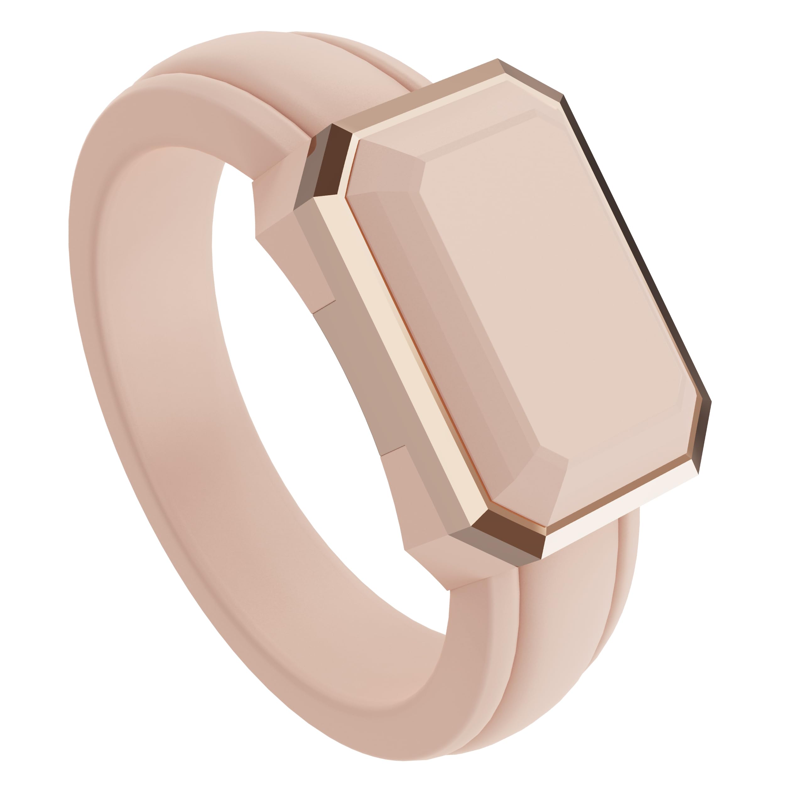 Anillos de silicona mujer para deporte y boda gomas cómodas imitación piedra 7