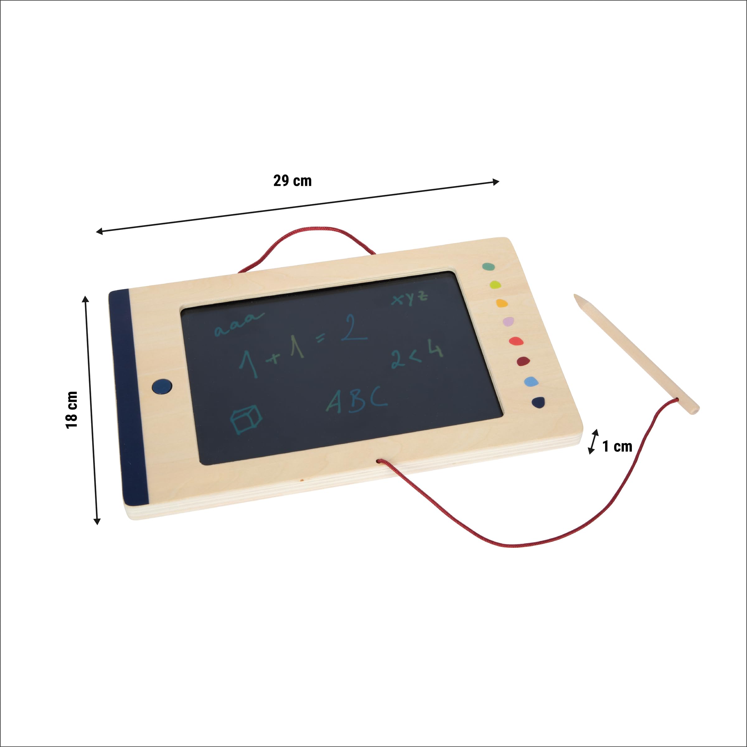 small Foot LCD Schreib- und Maltafel „Educate“, elektronische Schreibtafel mit Farbdisplay, für Kinder ab 2 Jahren, 12783