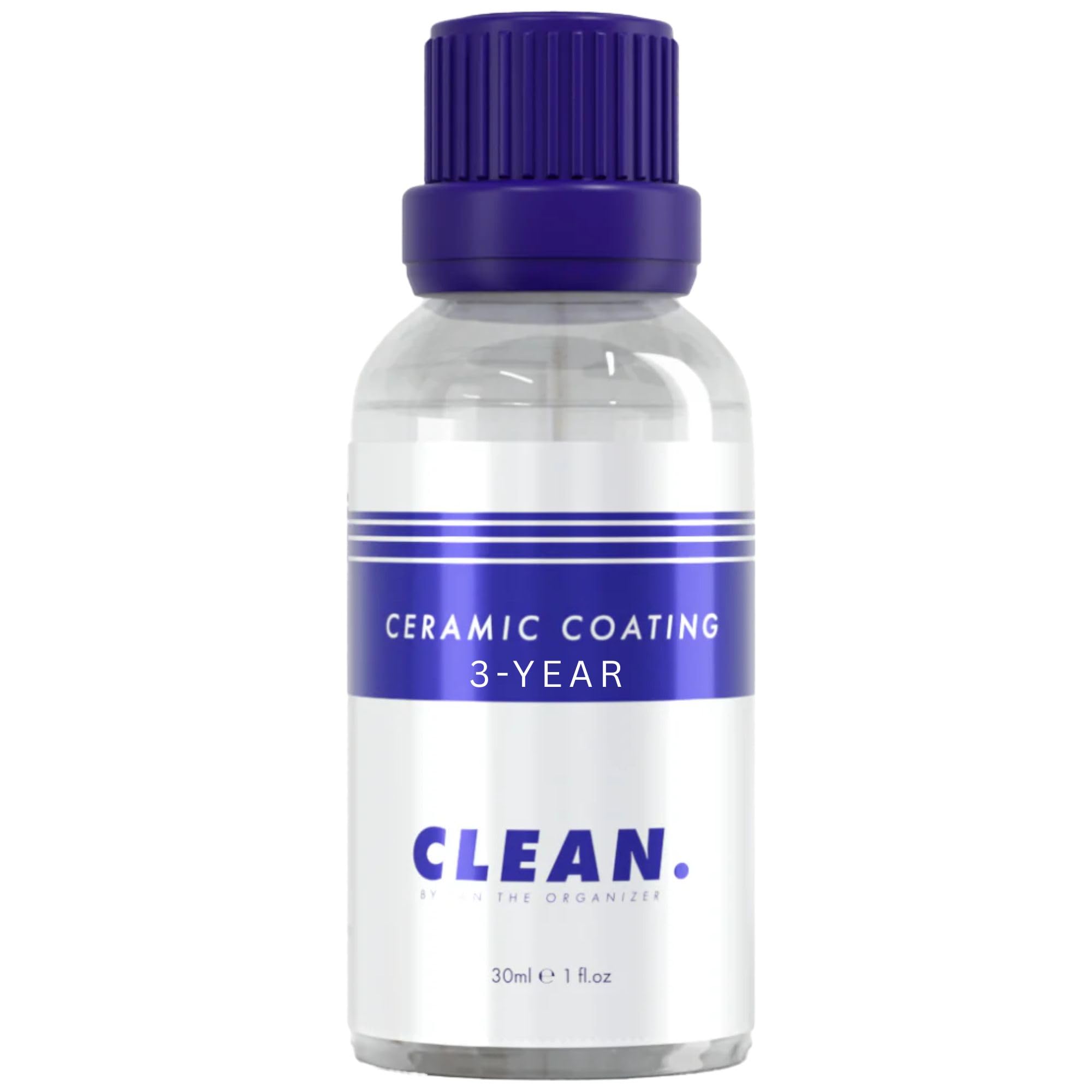 CLEAN. Ceramic Coating 3-Year – Ultra Durable High-Gloss Car Paint Protection, Extreme Hydrophobic, UV & Chemical Resistance, For Paint, Glass, Wheels, Trim, Matte Safe, 30ml Covers 2 Cars