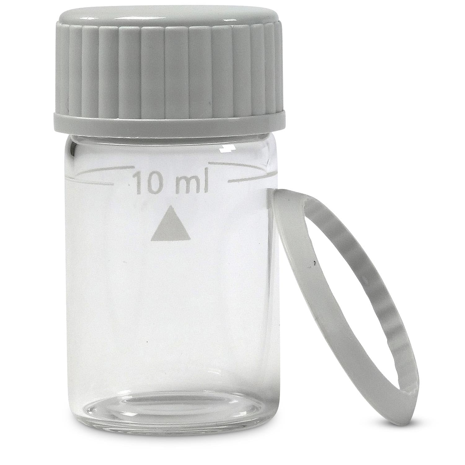 Lovibond Runde Glas Küvette 24 mm - 12er Set - 10 ml - Ø 24 mm - 48 mm Höhe - Mit Kunststoff-Deckel - Passend für MD100 MD200 PM600 Photometer