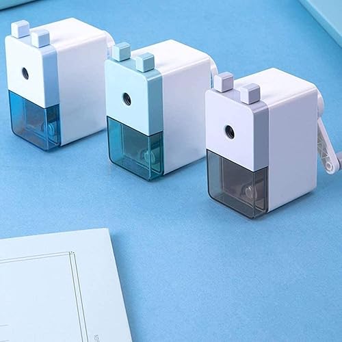 Miniatura 7 de JITEM Sacapuntas Sacapuntas Sacapuntas manual gris y blanco con hoja helicoidal más fuerte para afilar rápidamente para lápices de colores de