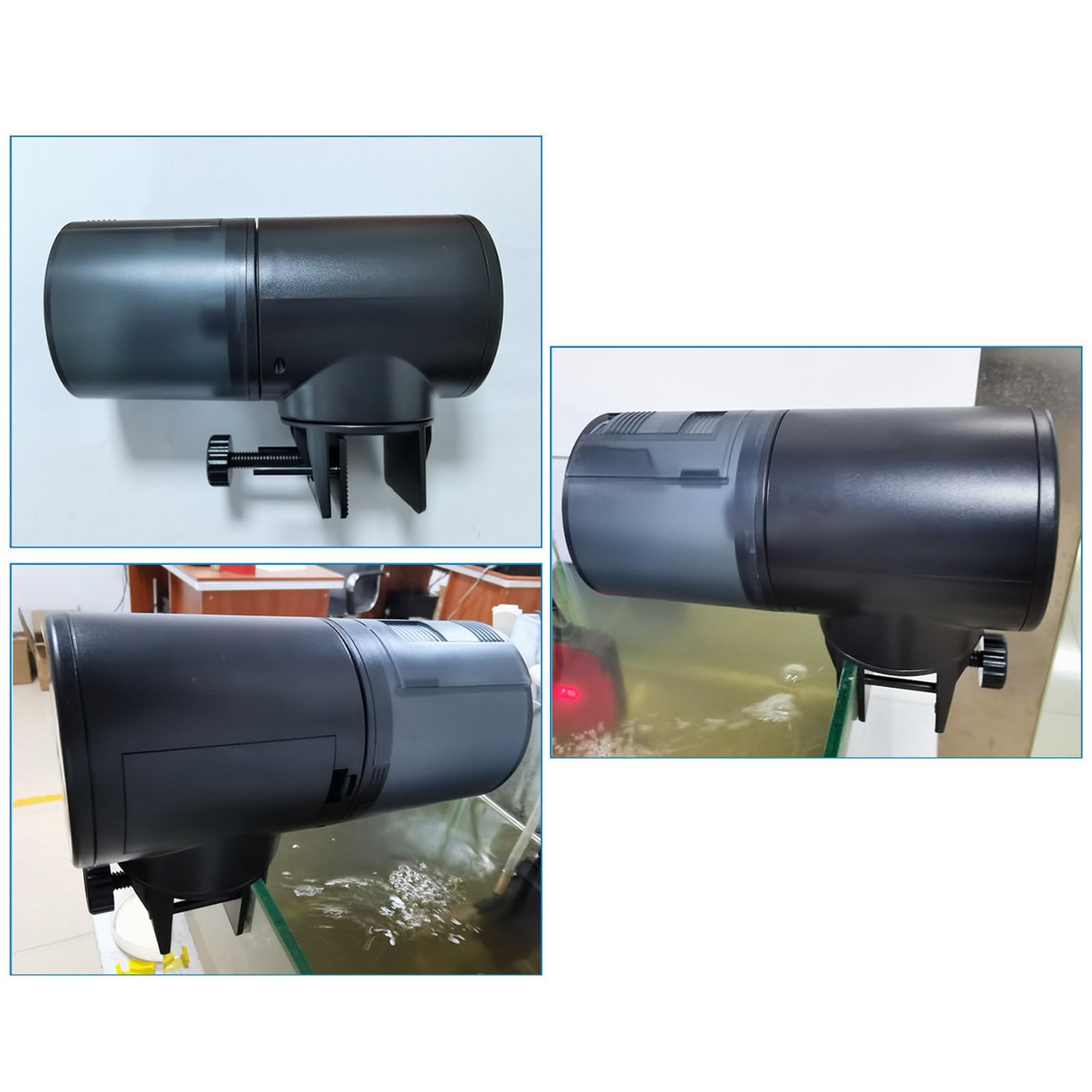 Aquariums Rechargeables Minuteries Automatiques Régulables pour les Vacances avec Distributeur de Nourriture 200 ml