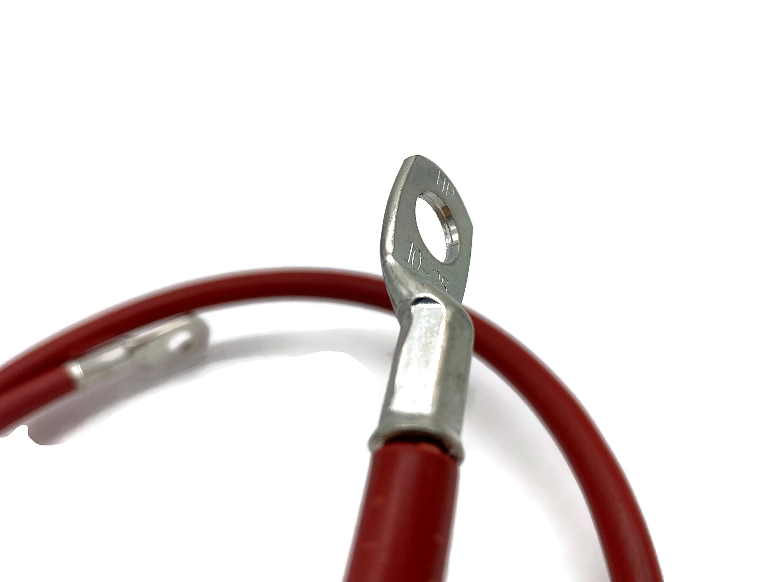 eXODA Batteriekabel 25 mm² 100cm Kabelschuhe M8 und M10 Rot flexibel und hochwertig für Auto Boot Motorrad geeignet mit hohem Kupferanteil temperaturbeständig bis 70°
