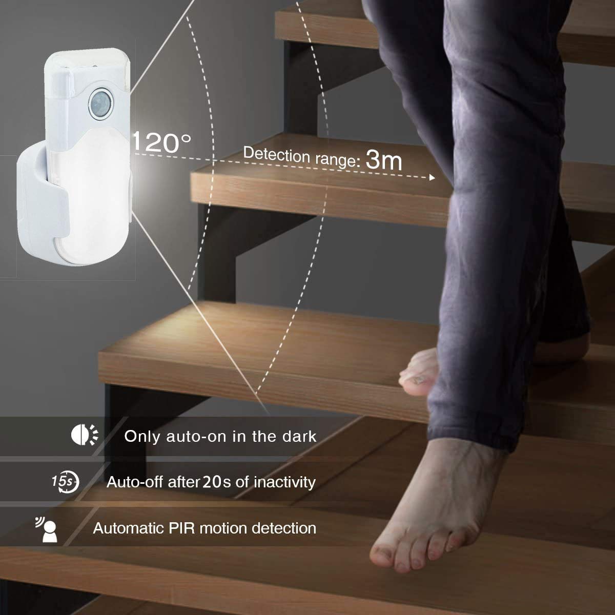 VELAMP R720 NIGHT GUARD Torcia d'Emergenza 3-in-1 Luce di Cortesia Anti-Blackout Portatile