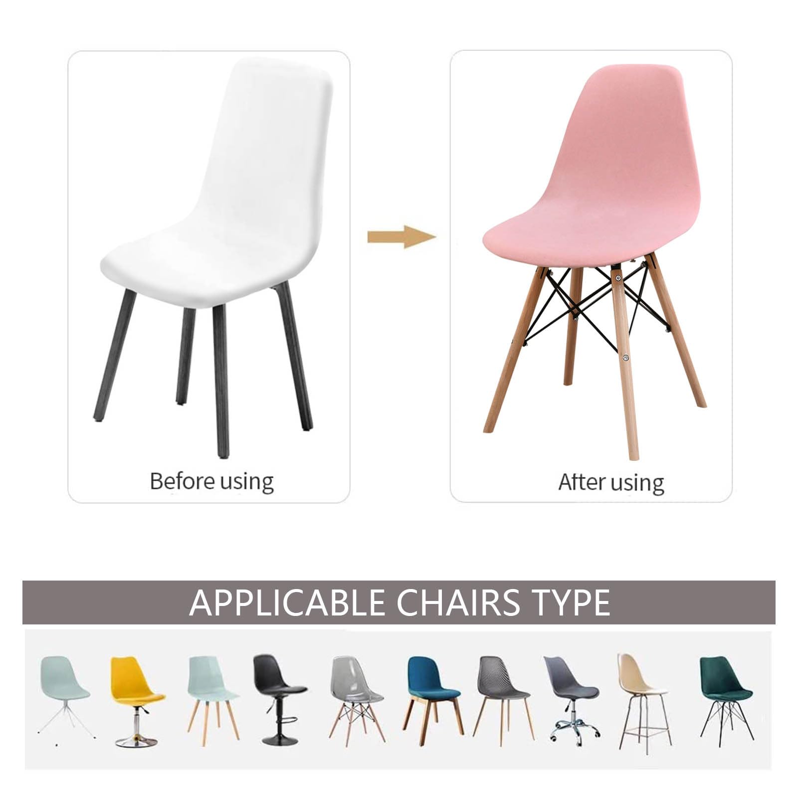 Protege Assise Chaise Salle A Manger Housse De Chaise Salle à Manger Scandinave Housse De Chaise Velours Housse Chaise Extensible Lot de 4/2/6(#3,6pcs)