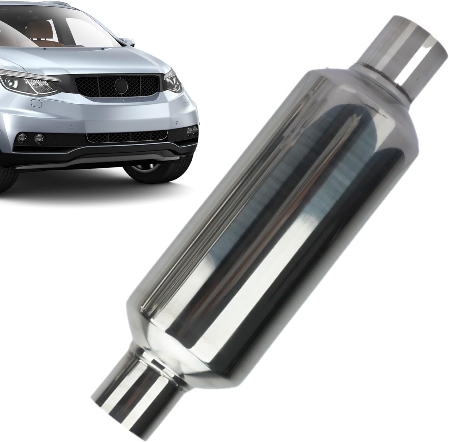 エキゾーストマフラー, 車両用交換用排気マフラーパイプ, 高出力レゾネーター消音器 芝刈り機、バイク、自動車、トラック対応