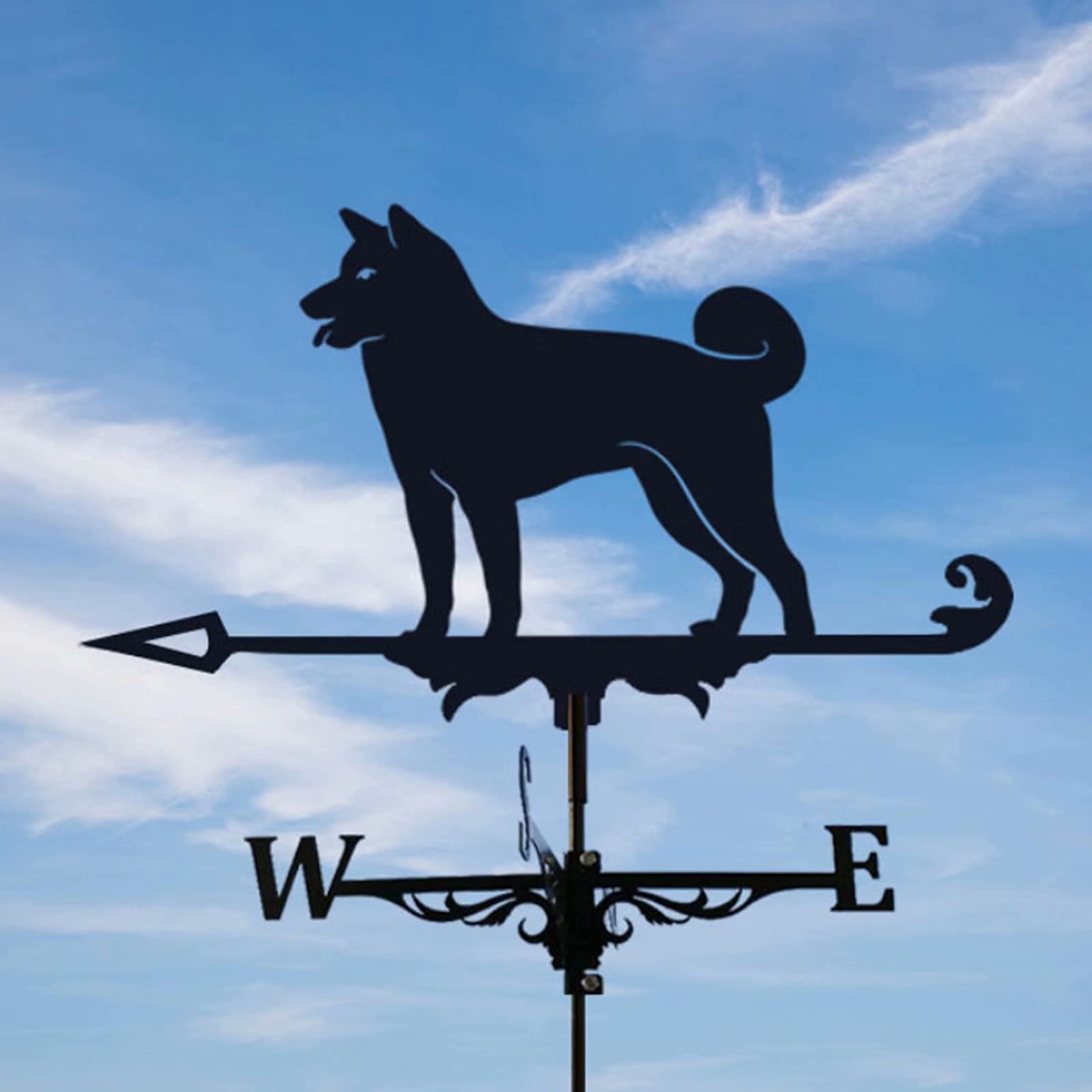 Czarny Pies Pogoda Vane Ze Stali Nierdzewnej Zwierząt Weathervane Spinner do Outdoor Ogrodowy Dekoracja Stoczni Retro Farm Wskaźnik kierunku wiatru (Color : Style-6)