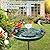 Yiabivo Solar Powered Bird Bath with Fountains - Green, Sturdy Design, Multi-Functional for Bird Watching, Decor, Feeding