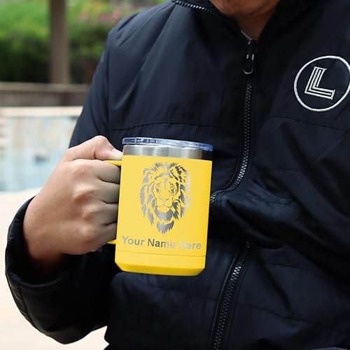 Vista 237 de LaserGram 15oz Vacuum Insulated Coffee Mug, Ankh, Personalized Engraving Included (Orange)