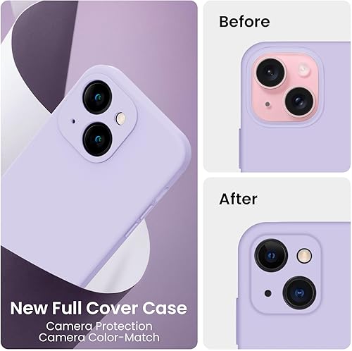 Miniatura 684 de FireNova Funda para iPhone 14 Pro, funda de silicona mejorada [protección de cámara] con [2 protectores de pantalla], forro interior de microfibra