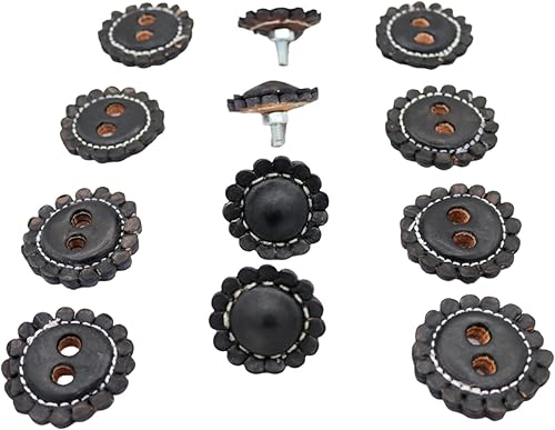 Negro Juego De Chapetones Monturas Charras Conchos