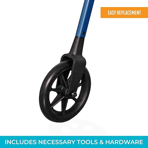 Miniatura 3 de Stander Kit de ruedas no giratorias para Stander EZ Fold-N-Go Walker y Able Life Space Saver Walker, negro, 2 unidades