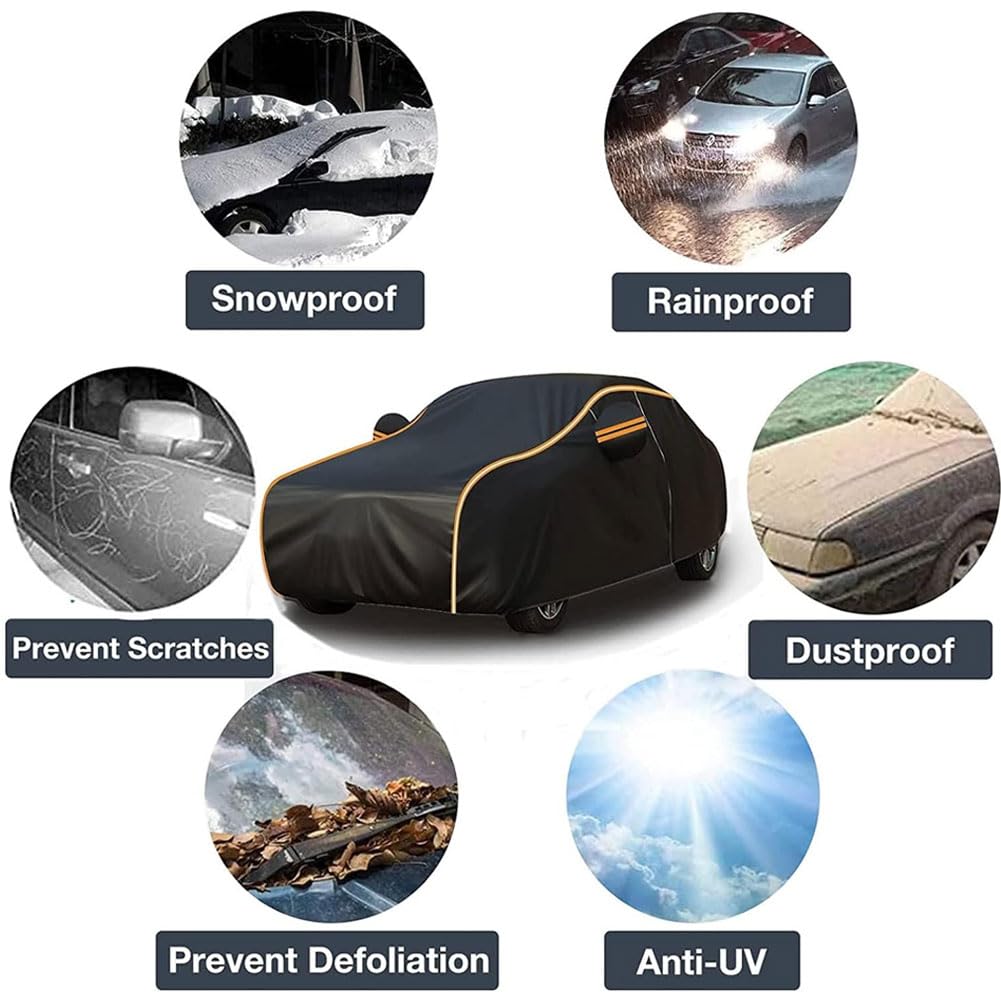 Autoabdeckung Wasserdicht für Opel Meriva A Meriva B 2003-2017, Outdoor Autoabdeckungen Atmungsaktiv Winter Abdeckung Kratzfest Staubdicht,B/White