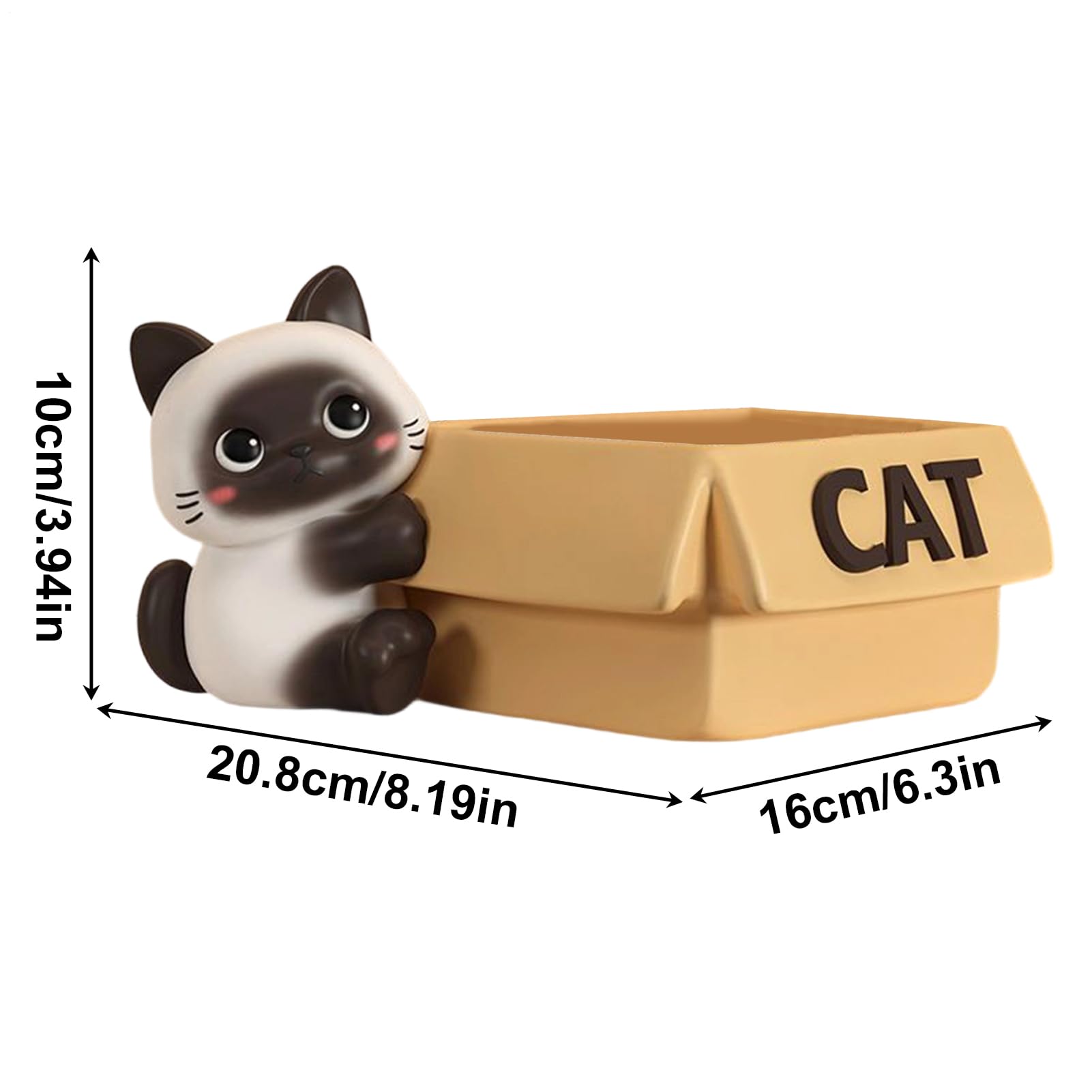 Vassoio Svuotatasche Gatto - Statuina Resina Portaoggetti | Caramelle Tavolo Ingresso Supporto Chiavi Gioielli Decorazione Casa Soggiorno Camera Mobile Scaffale Soprammobile