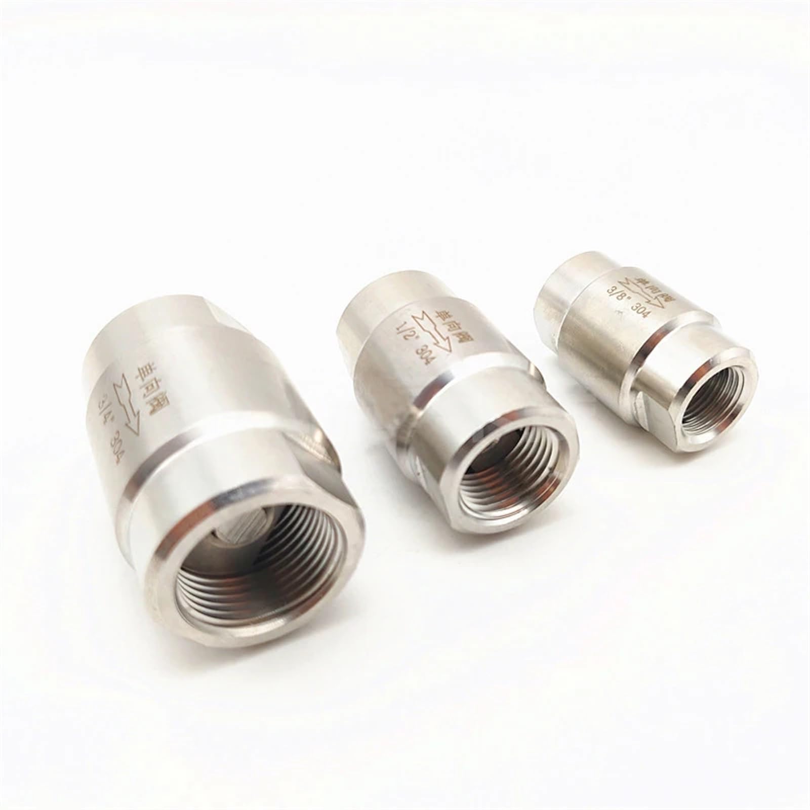 MREVTWNLE Válvula unidireccional de Acero Inoxidable 304, válvula de retención de Rosca Macho de 1/8" 1/4" 3/8" 1/2" 3/4" 1" 6.4Mpa(45355)