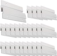 Vista 19 de Colgador de Cuadros con Riel Francés, Colgador Z de Aluminio Entrelazado Kit de Herrajes de Montaje en Pared Clips en Z para Colgar Pinturas