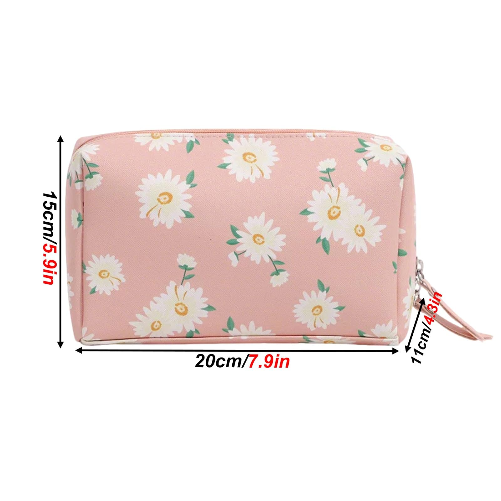 Borse Giornaliere, Beauty Case da Viaggio Donna, Multifunzionale Doppio Strato, Ideale per Il Bagaglio a Mano I Weekend Fuori Porta, Cerniera Doppio Cursore, Facile Accesso(Daisy)