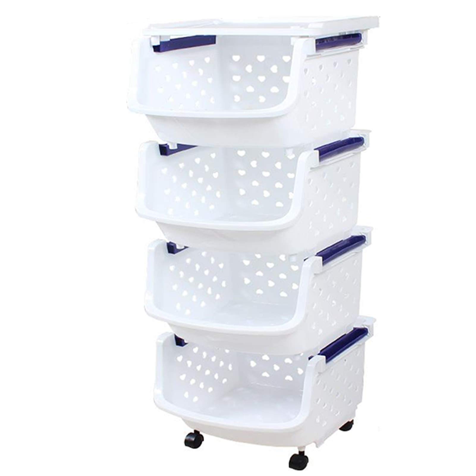 Panier empilable en plastique boîte de rangement conteneur amovible