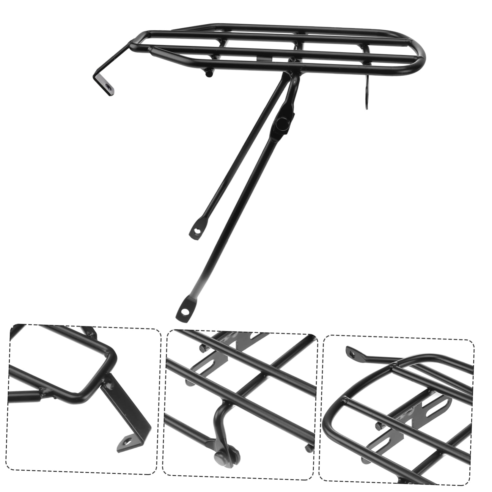NAMOARLY Durable Folding Bike Cargo Rack Lightweight Bicycle Carrier Rack Back Stand for Easy Installation for Suitcases and Backpacks for Outdoor Trips