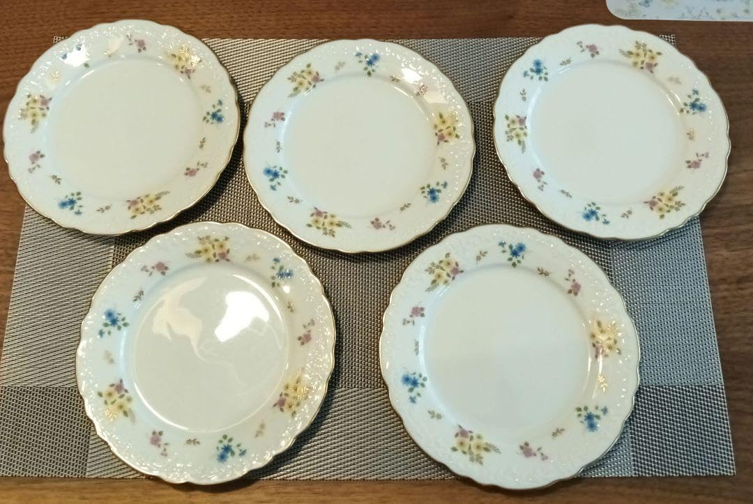 Noritake Cake Plates, Set of 5, Diameter 6.3 inches (16 cm)