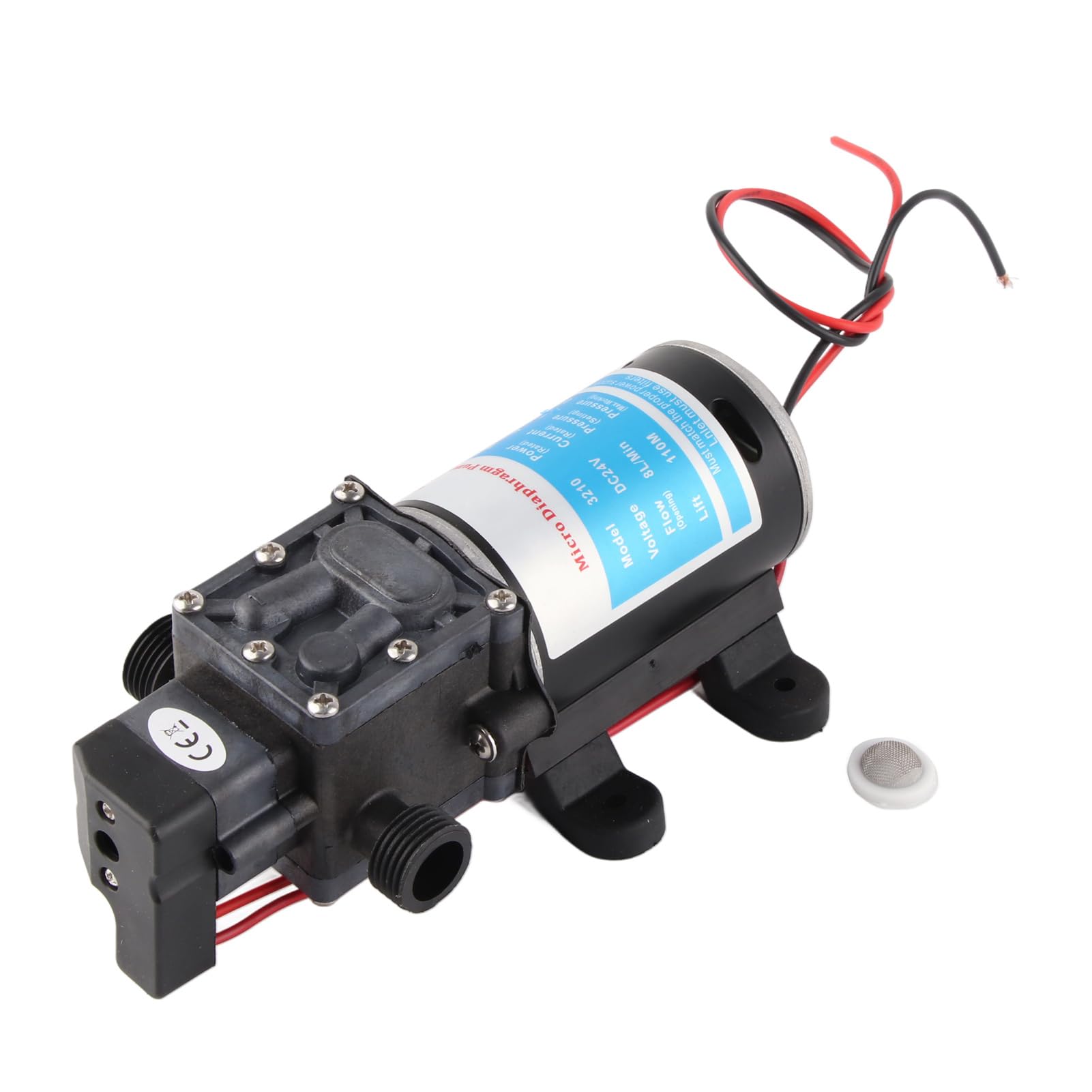 24V 100W elektryczna membranowa pompa wodna, samozasysająca wysokociśnieniowa pompa wodna z przełącznikiem ciśnieniowym do myjni samochodowej wzmacniacz natryskowy
