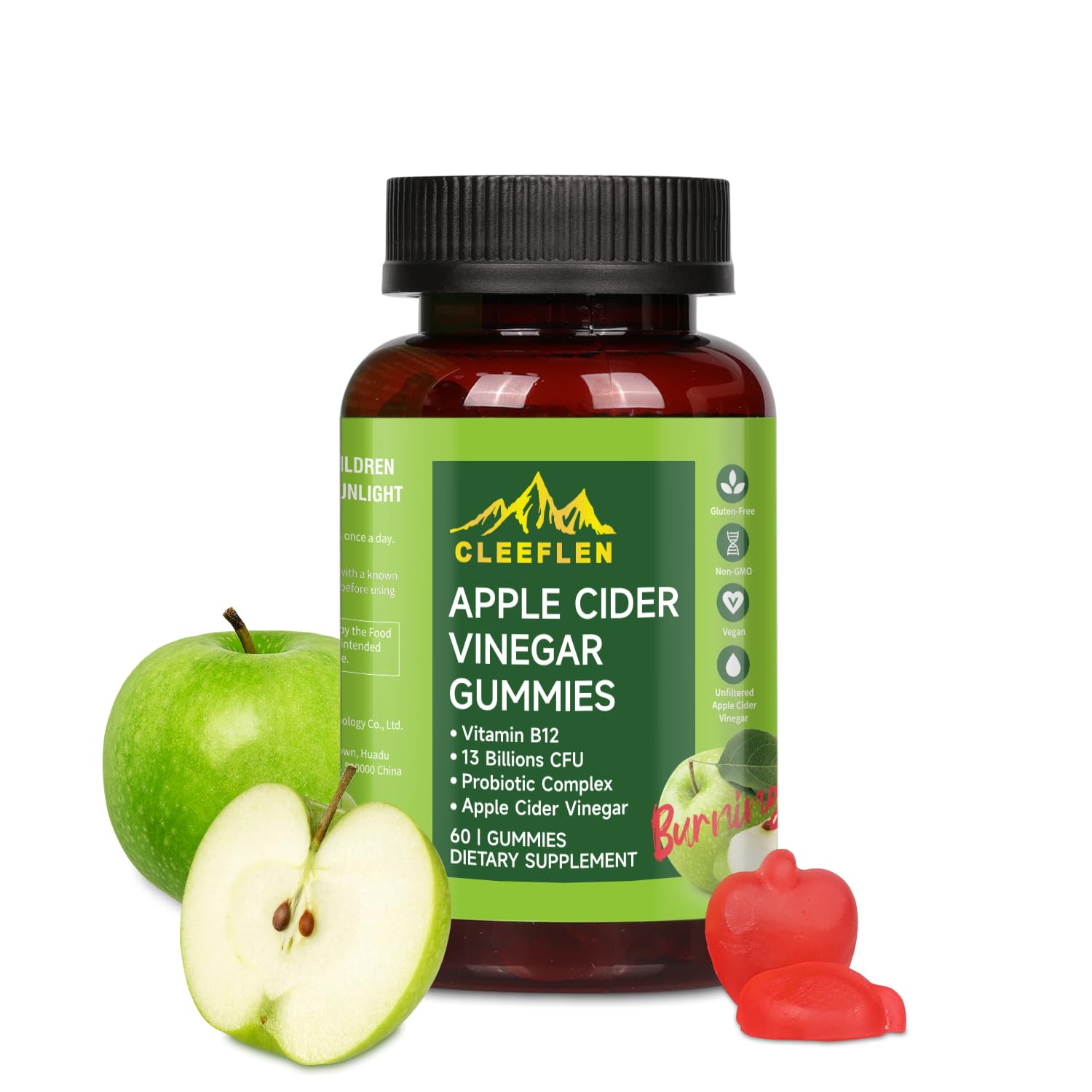 Apple Cider Vinegar Gummies with Viamin B12, ACV with Probiotics