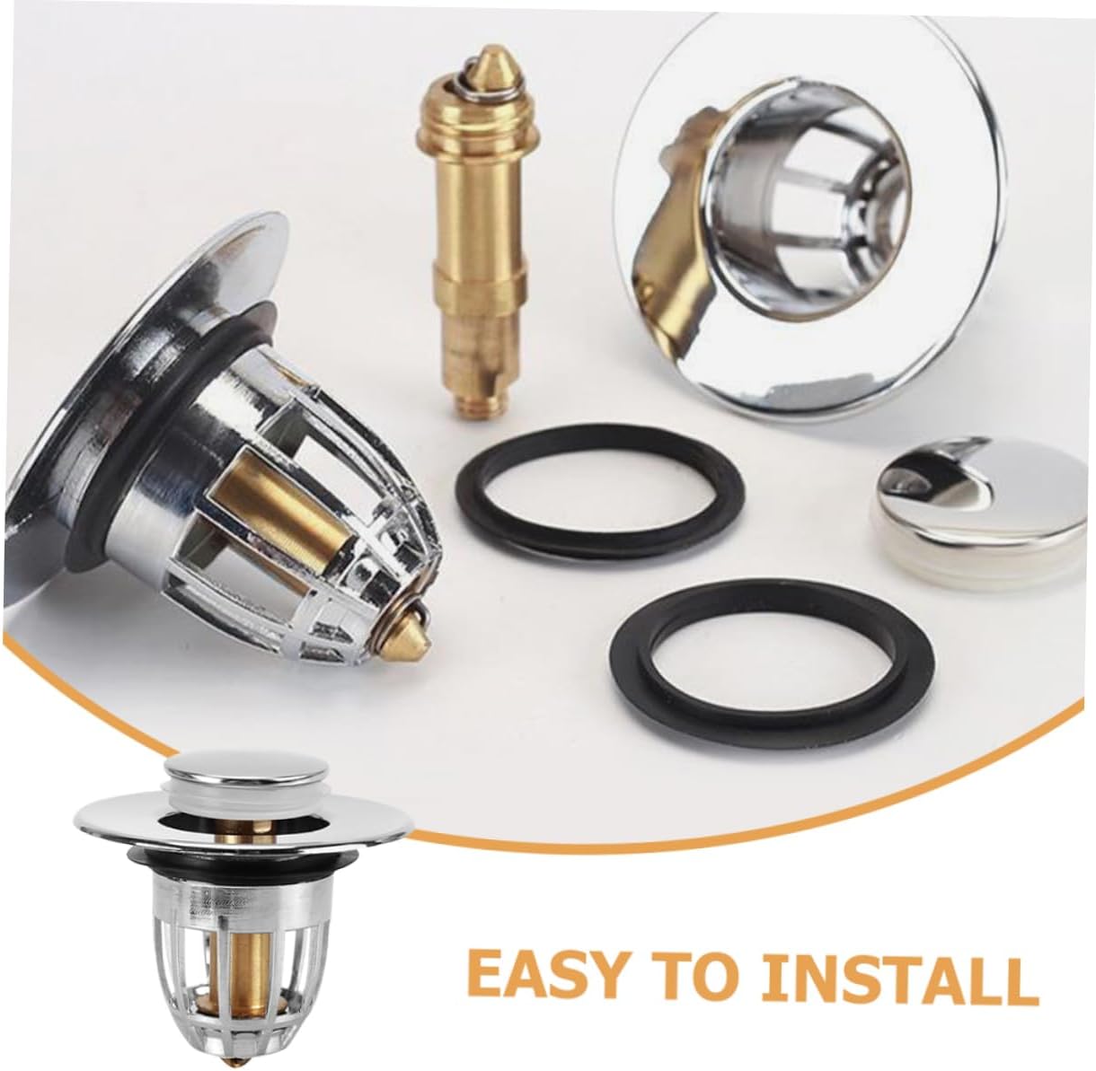 jojofuny 2pcs Bathroom Sink Stopper Drain Plug Wash Basin Draining Plug Sink Strainer Splash Guard