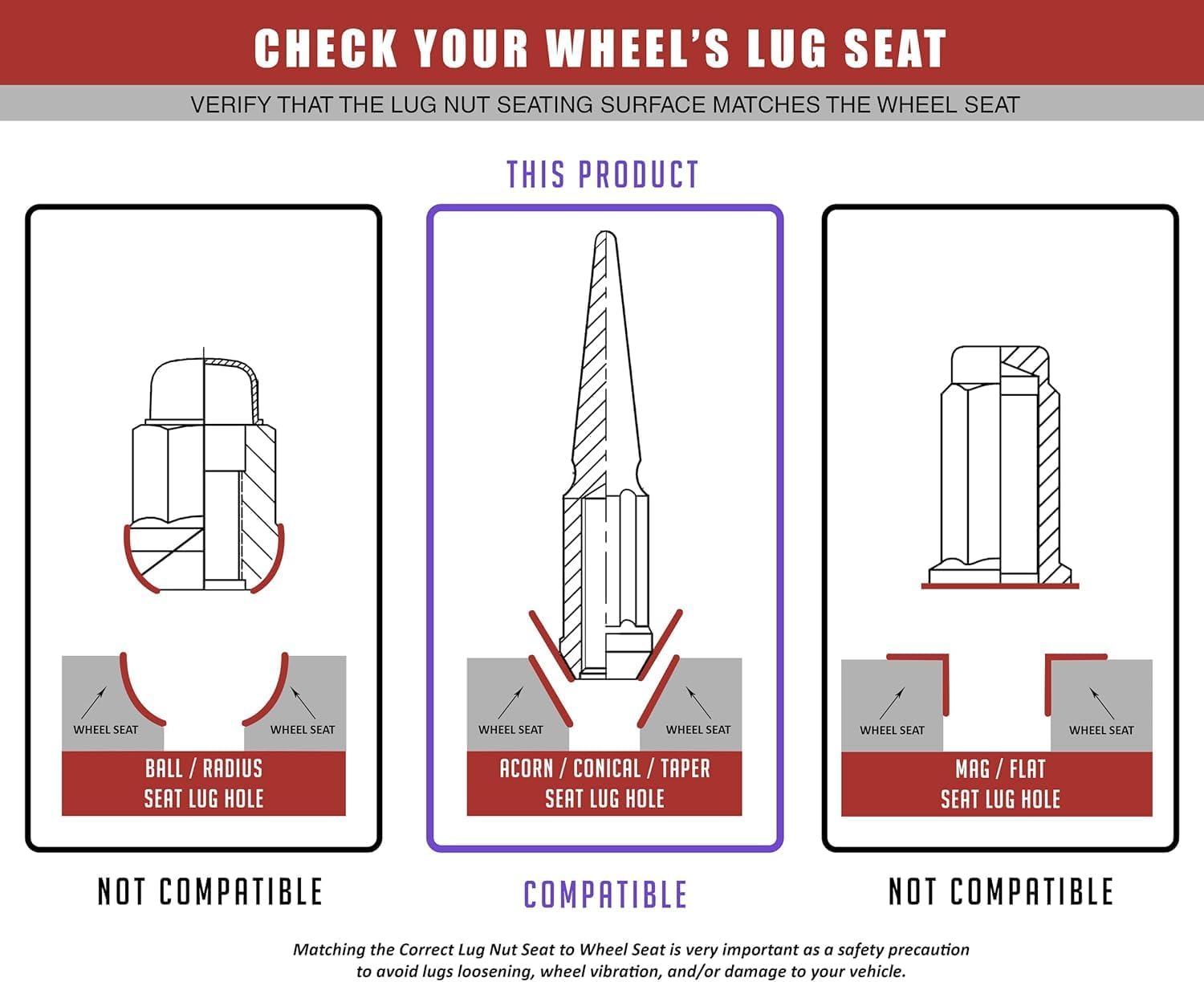 Wheel Accessories Parts 16 Pcs 3/8"-24 Thread Spike Spline 3.35" Long Lug Nuts Black 14mm, 17mm & 3/4" (19mm) Hex Fits Polaris Pheonix Ranger Sportsman