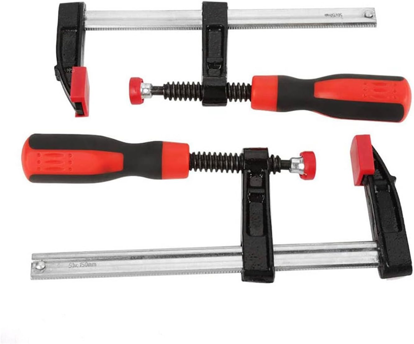 Rustproof and sturdy F Clamp Woodworking Bar Clips for Quick and Convenient Wood Fixing with Soft Clamping Fabric to Protect Surface