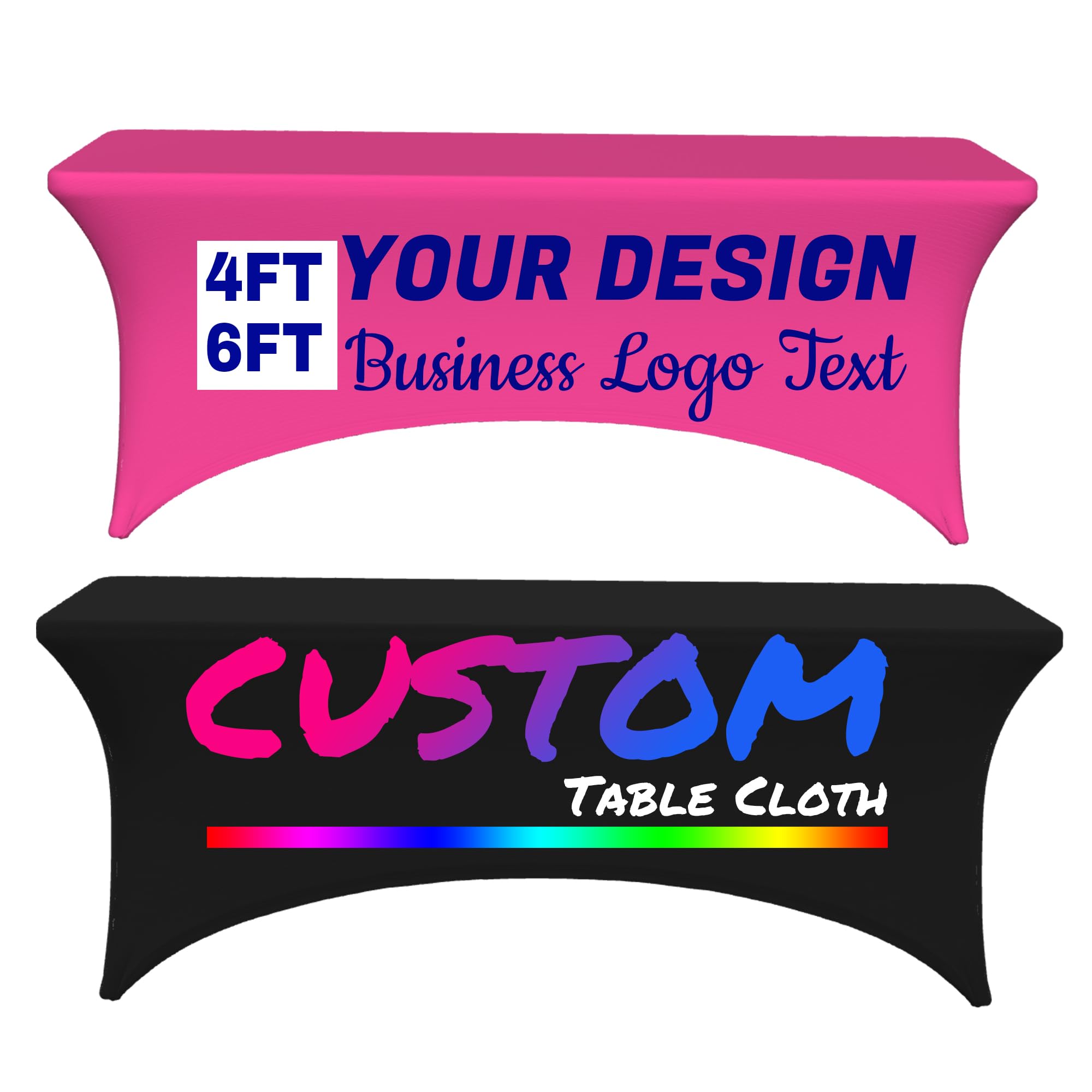 Midkepf Custom Table Cloth with Business Logo Customized Table Cloth with Logo Text Picture Personalized Table Cloth for Business Events Weddings
