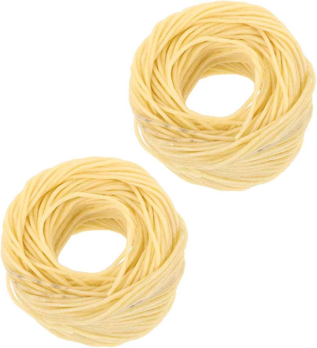 FUOYLOO 2 Rolls 30m Light Color 2mm Pre-Waxed Candle Wicks for DIY Candle Making, Paraffin and Beeswax Craft Supplies for Home Use and Family Activities