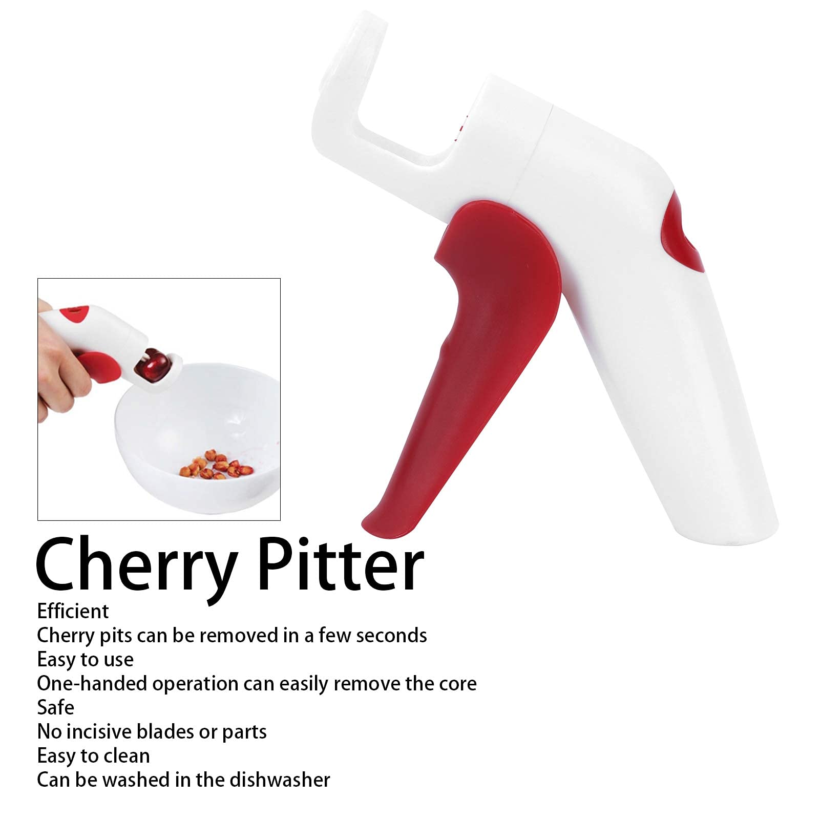 Cherry Pitter, Cherry Corer, Cherry Core Remover, Multi-Function Fruit Corer, Cherry Pitter Cherry Olive Core Remover Handheld MultiFunction Fruit Corer Pitting Kitchen Gadget