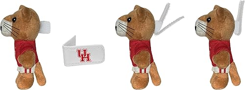 Miniatura 5 de La mascota Shasta de la Universidad de Houston Bobbi-Dobbiez se fija a mochilas, bolsos, zapatos, botellas de agua y más