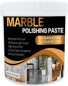 Marble Polishing Paste, Professional Marble Cleaner & Quartz Polish, Stone Sealer & Protector for Countertops, Floors, and Walls Marble Polishing Compound Kit, 2.2LB 1 Piece