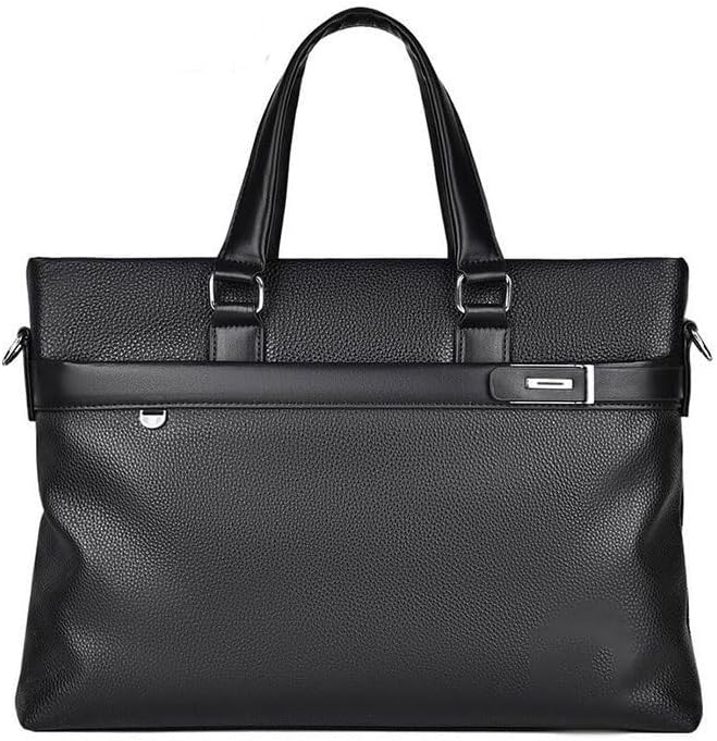 First Layer Cowhide Briefcase Genuine Leather Men's Computer Handbag Large Capacity File Crossbody Bag