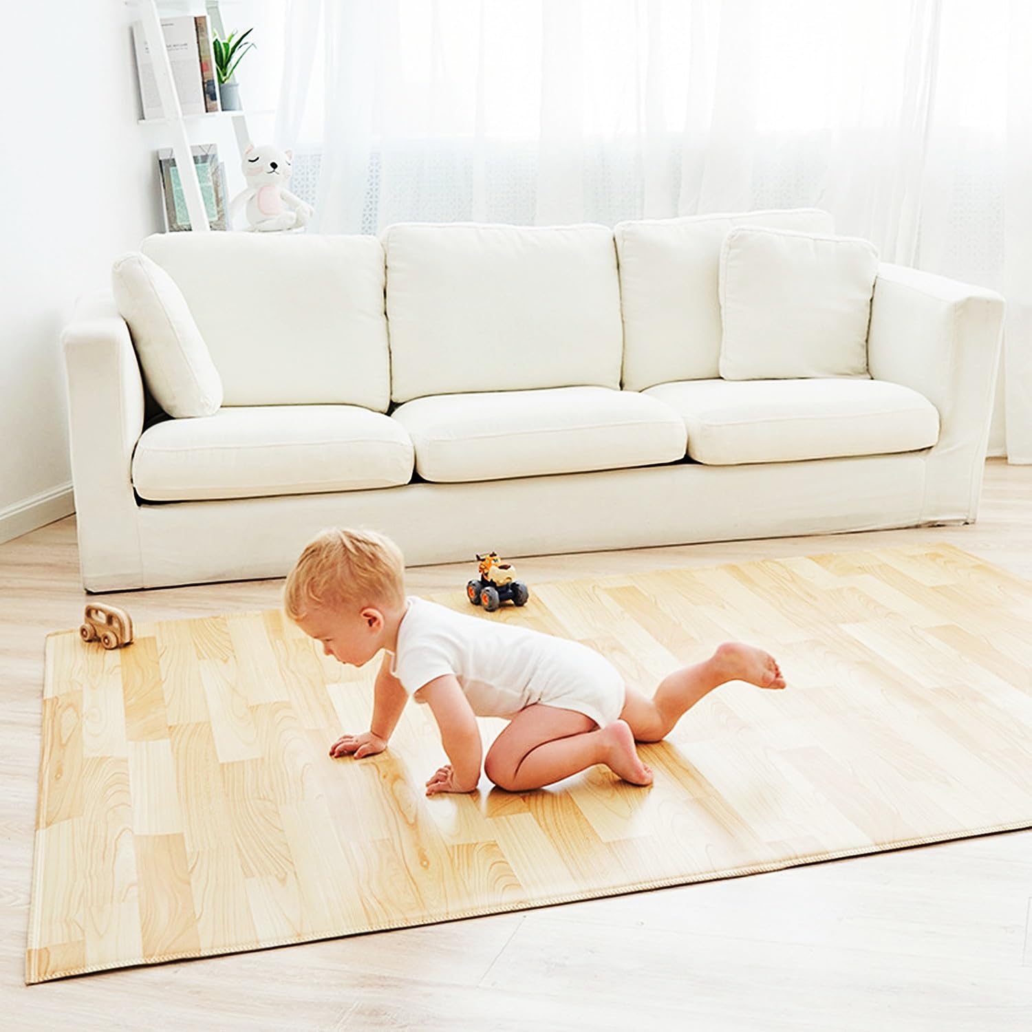Alfombrillas calefactoras para suelos, alfombras calefactadas con temporizador y temperatura regulable, almohadilla calefactora eléctrica para pies debajo del escritorio(19.7x23.6in)