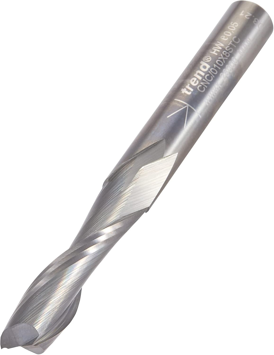 Trend CNC/010X8STC CNC Cutter 8 x 32 x 60 x 8mm Two Flute Spiral Up Cut, 8 x 32 x 60